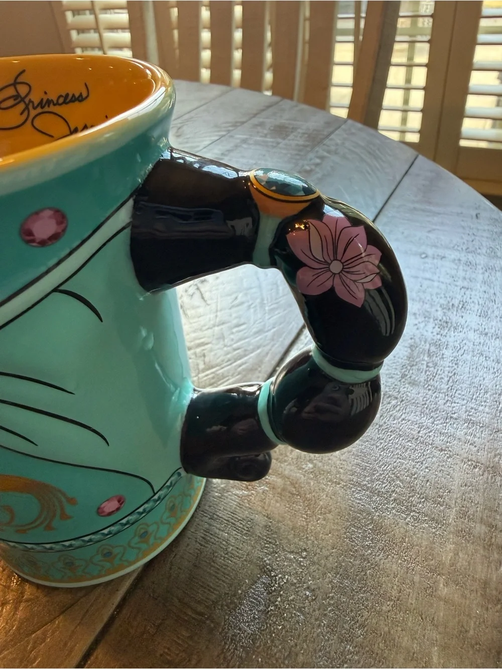 Disney Parks Princess Jasmine Aladdin Costume Dress Sculpted Mug